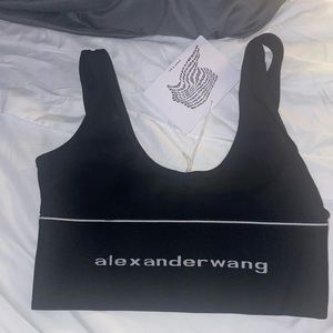 Alexander wang logo bra top